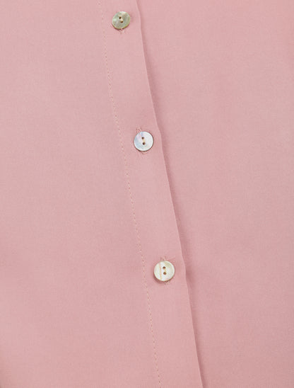 Top à dos boutonné - Rose - 3