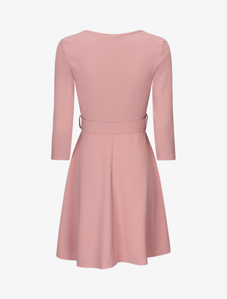Robe patineuse à zip - Rose - 2