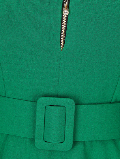 Robe patineuse à zip - Vert - 3