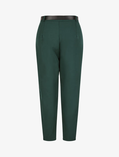 Pantalon dad uni taille standard - Vert foncé - 2