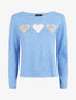 Pull floqué en laine mélangée - Bleu ciel - 1