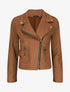 Veste style perfecto zippée en suédine - Camel - 1