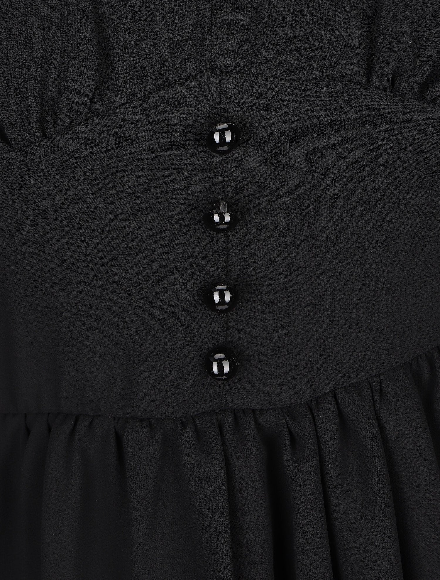 Robe courte patineuse en voile - Noir - 3