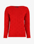 Pull classique à imprimé effet damier - Rouge - 4
