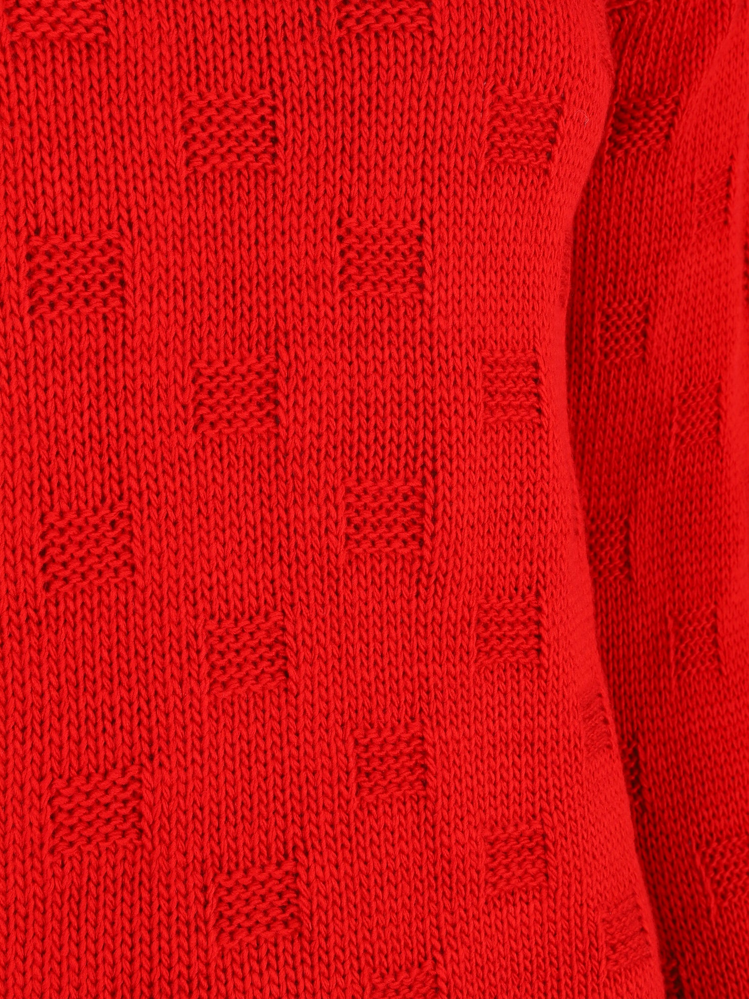 Pull classique à imprimé effet damier - Rouge - 3