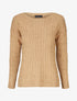 Pull uni en maille à imprimé graphique - Camel - 5