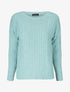 Pull uni en maille à imprimé graphique - Turquoise - 5