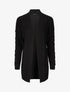 Gilet long ouvert en maille - Noir - 4