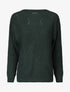 Pull uni en grosse maille à col bateau - Vert sapin - 4