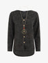 Pull ample à boutons décoratifs - Noir - 4