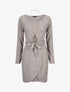 Robe pull style portefeuille - Taupe - 1