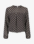 Blouse en voile imprimé vintage - Noir - 1