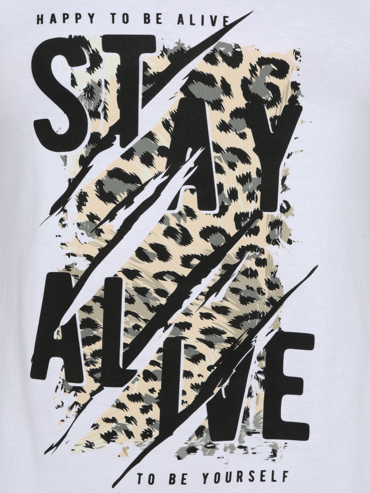 T-shirt slim à message floqué - Blanc - 3