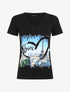 T-shirt slim à flocage Paris - Noir - 1