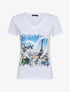T-shirt slim à flocage Paris - Blanc - 1