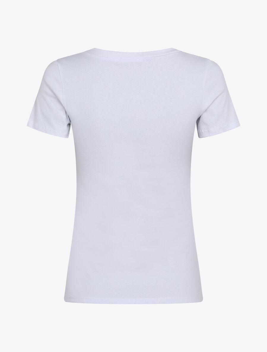 T-shirt slim à flocage coeur psychédélique - Blanc - 2