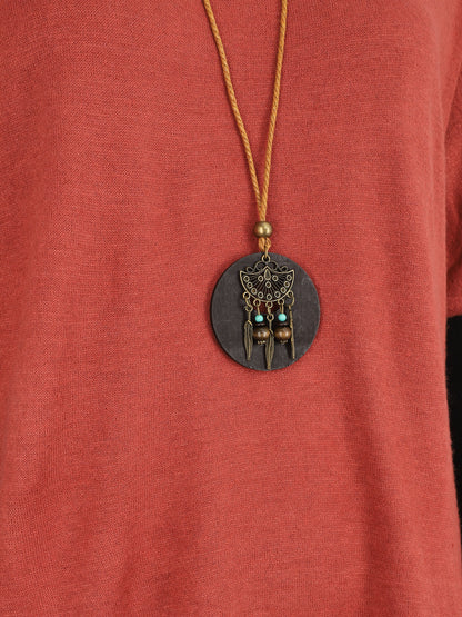 Pull chauve-souris à bas asymétrique - Terre de sienne - 3