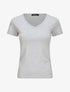 T-shirt à col V - Gris - 4