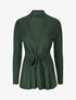 Gilet mi-long uni et ceinturé - Vert - 1