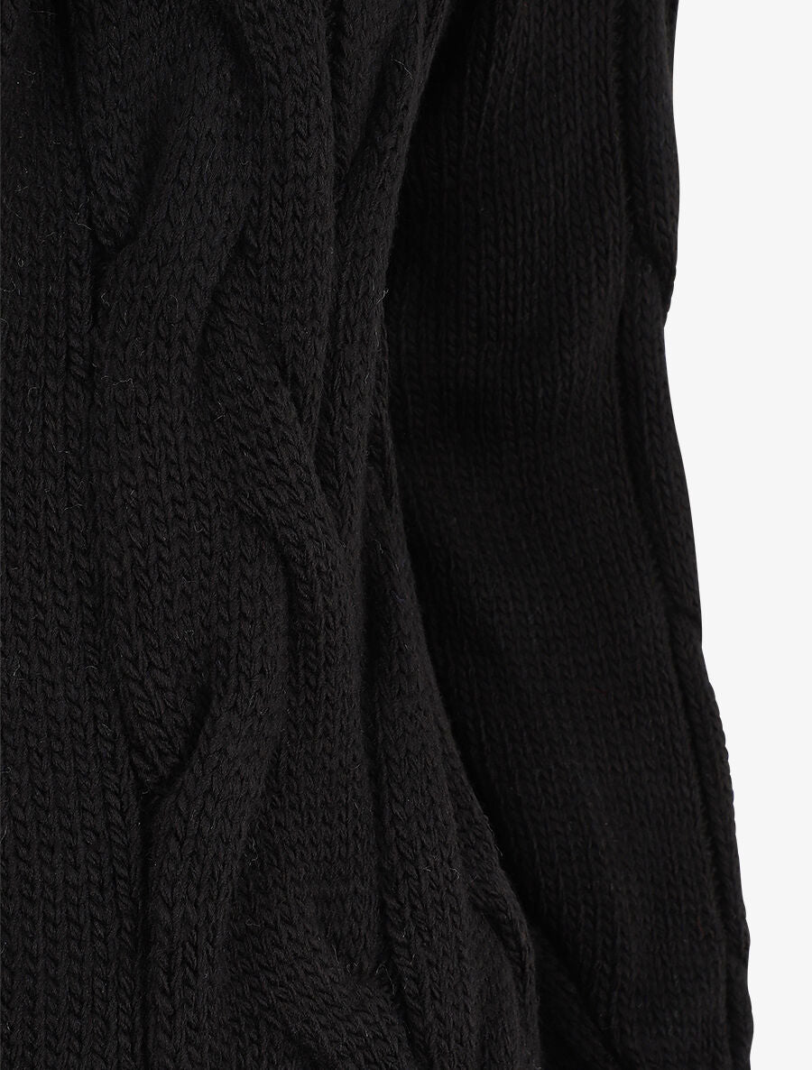 Gilet mi-long à capuche - Noir - 3