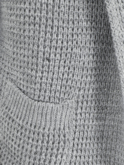 Gilet manches courtes et col châle - Gris - 3