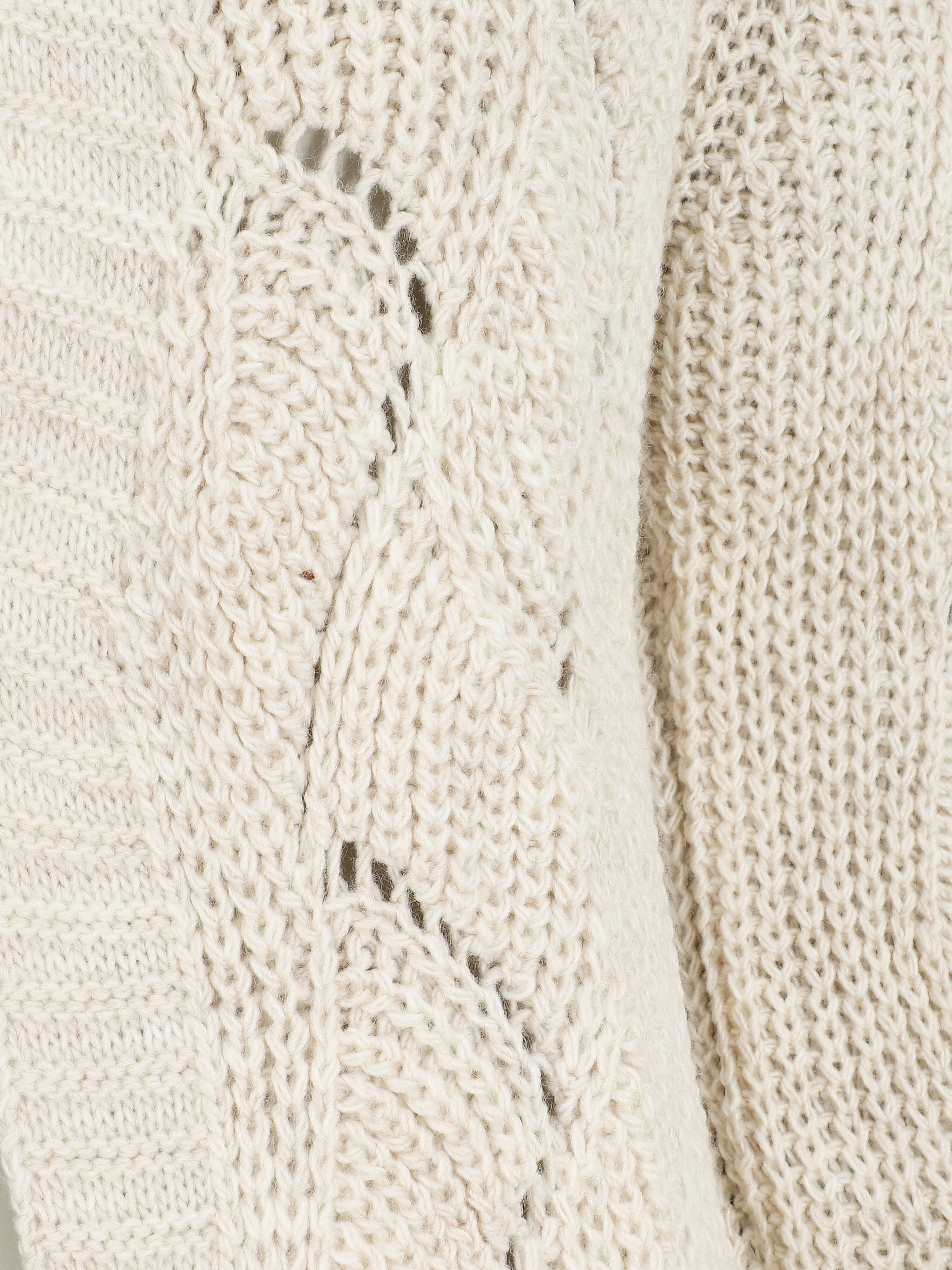 Gilet mi-long classique à bord côtelés - Beige - 3