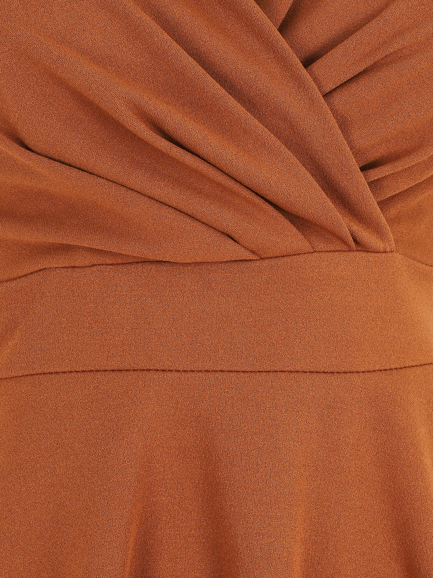 Robe patineuse courte à bretelles - Camel - 4