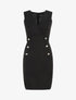 Robe unie sans manches à boutons - Noir - 4