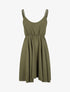Robe empire mi-longue à double bretelles - Kaki - 1