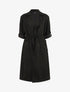 Trench oversize mi-long en suédine - Noir - 1
