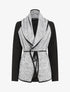 Gilet bi-matière col châle - Gris - 4