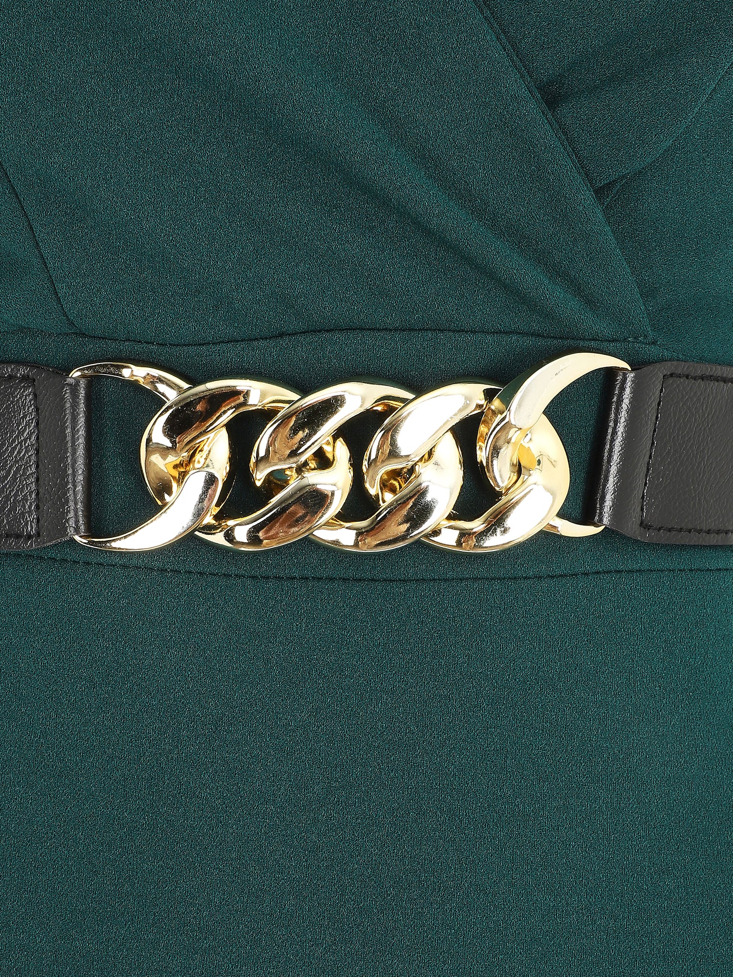 Robe courte ajustée sans manches - Vert sapin - 4