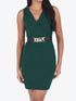 Robe courte ajustée sans manches - Vert sapin - 1