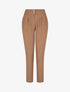 Pantalon uni à taille élastiquée - Taupe - 4