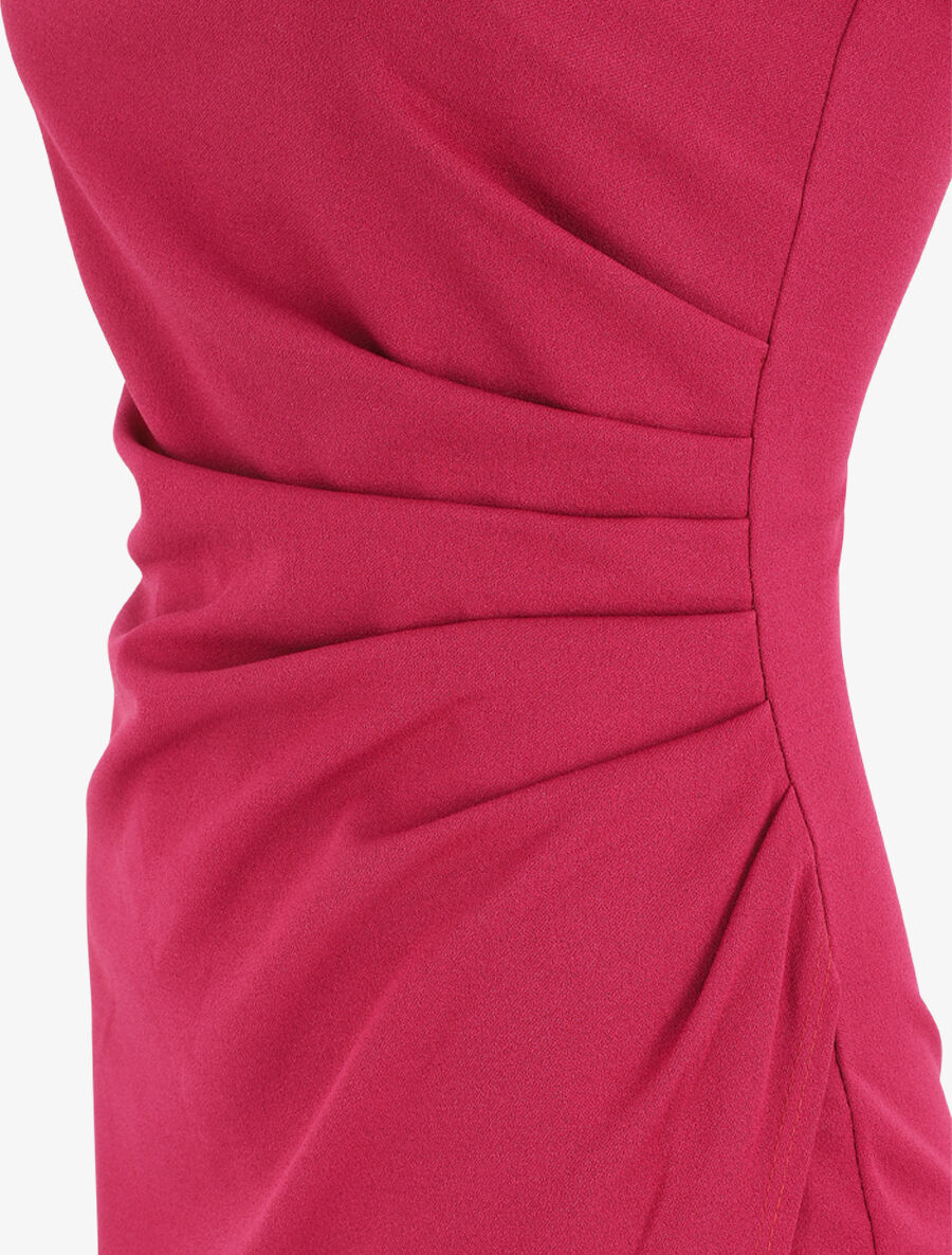 Robe à bretelles asymétriques effet drapé - Mauve - 3