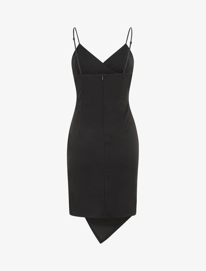 Robe fourreau style portefeuille - Noir - 2