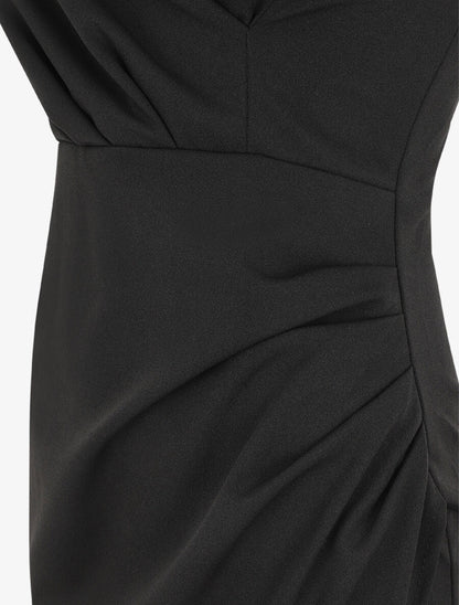Robe fourreau style portefeuille - Noir - 3