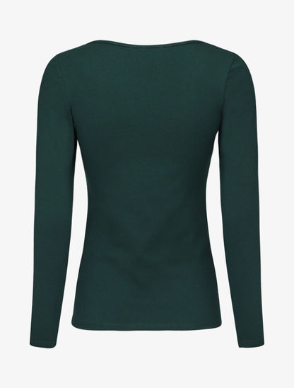 Top uni coupe droite - Vert sapin - 2