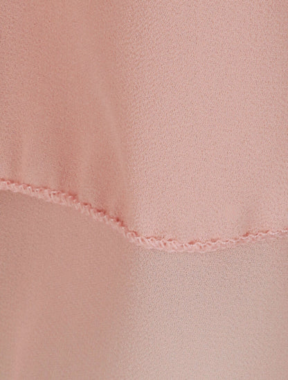 Top en voile fin transparent - Rose poudré - 3