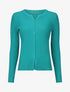 Gilet uni côtelé coupe ajustée - Turquoise - 5