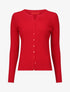 Gilet uni côtelé coupe ajustée - Rouge - 1