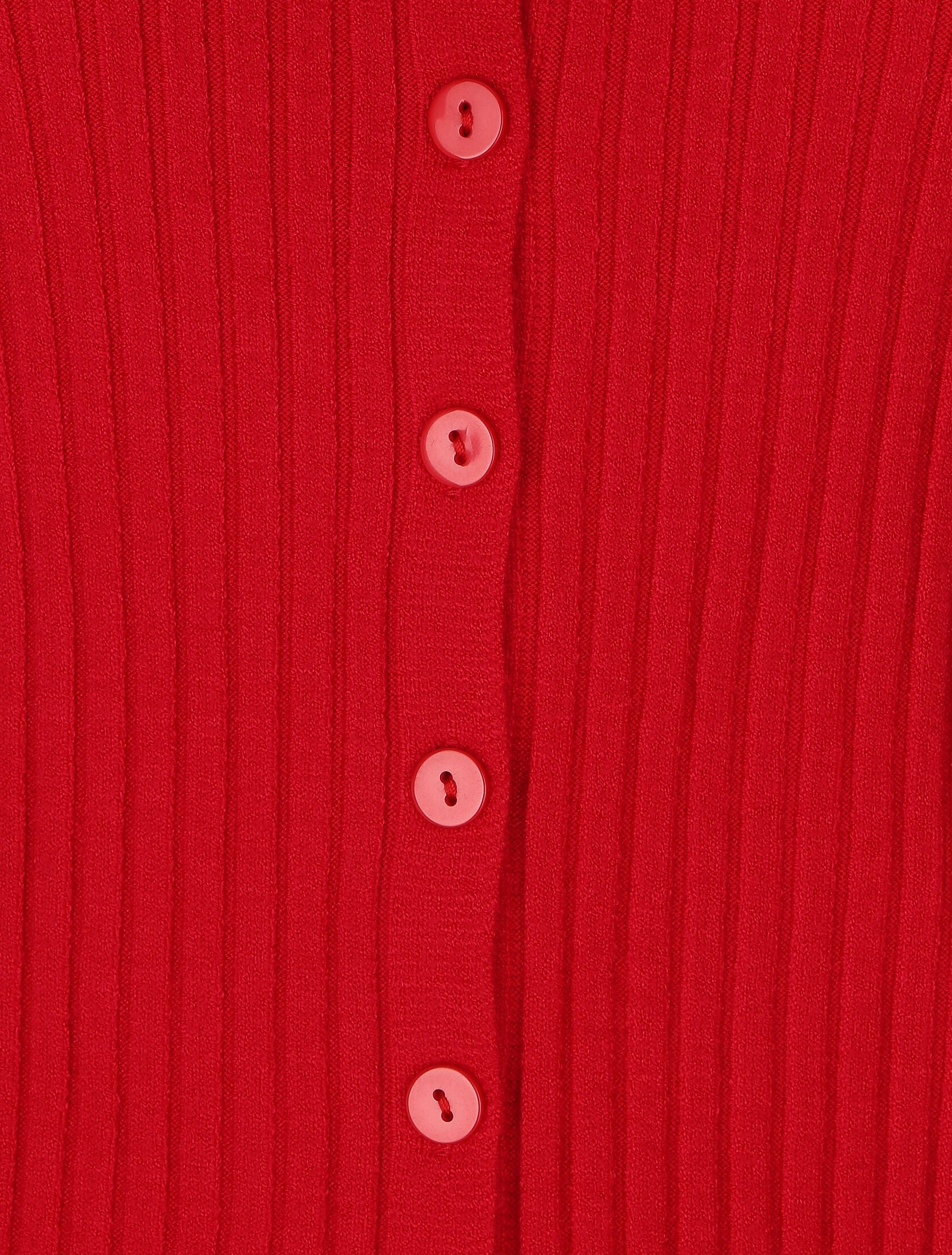 Gilet uni côtelé coupe ajustée - Rouge - 3