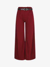 Pantalon fluide coupe ample - Bordeaux - 1