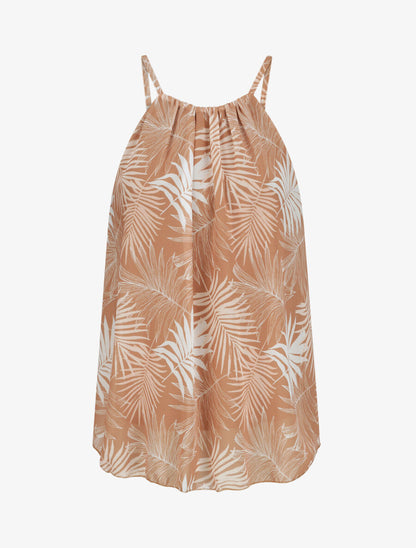 Top à col américain imprimé fougères - Beige - 4