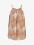 Top à col américain imprimé fougères - Beige - 4