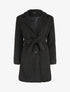 Manteau long effet peau de mouton - Noir - 4