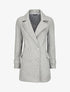 Manteau mi-long boutonné à col cranté - Gris - 1