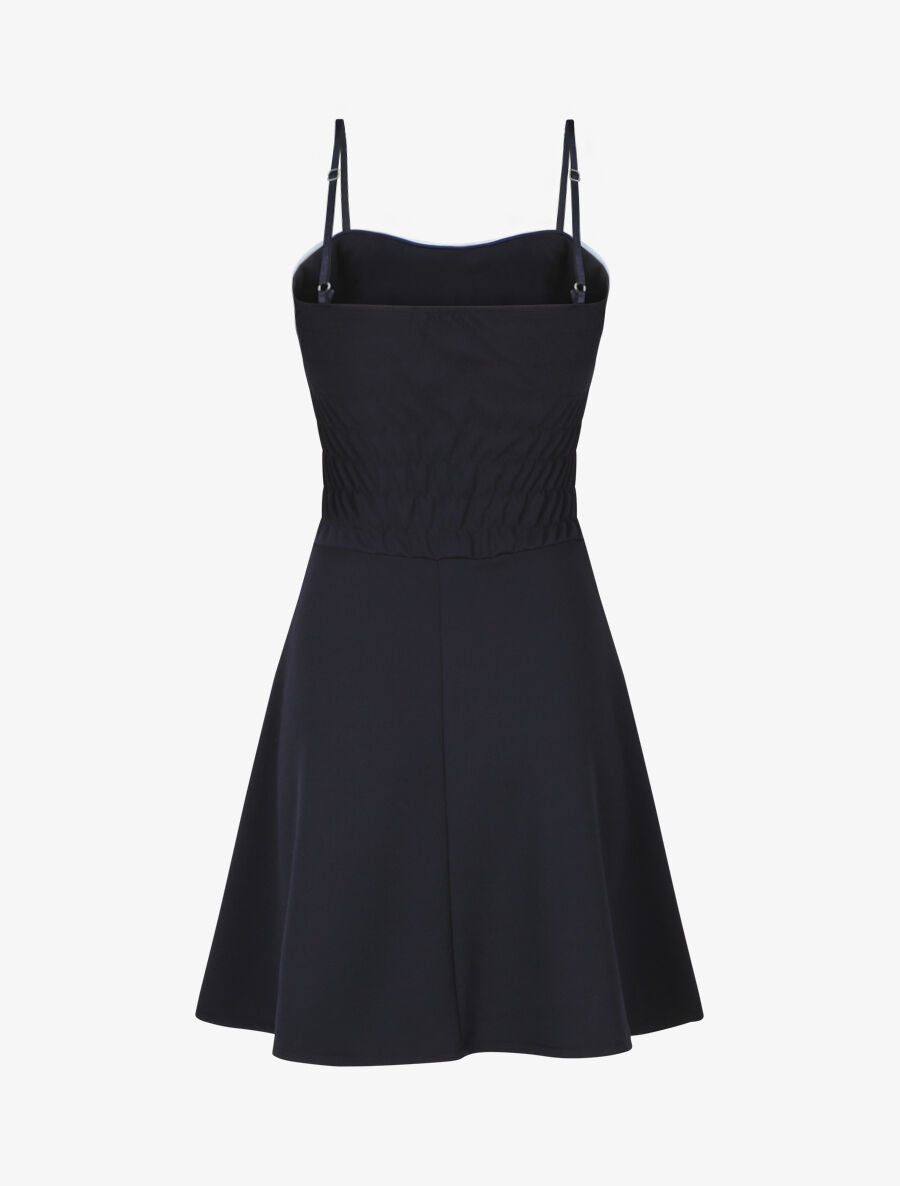 Robe patineuse à buste et taille rayés - Marine - 2
