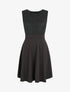 Robe courte patineuse à dentelle - Vert foncé - 1
