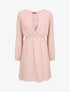 Robe taille élastiquée à détail dentelle - Rose - 5
